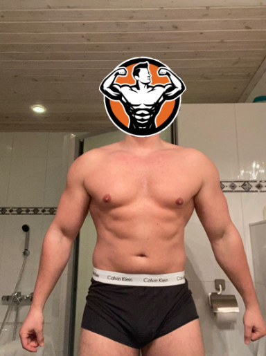“Sem vóór coaching bij Herculex – frontale progressiefoto op 84 kilo, vlak voor start programma”